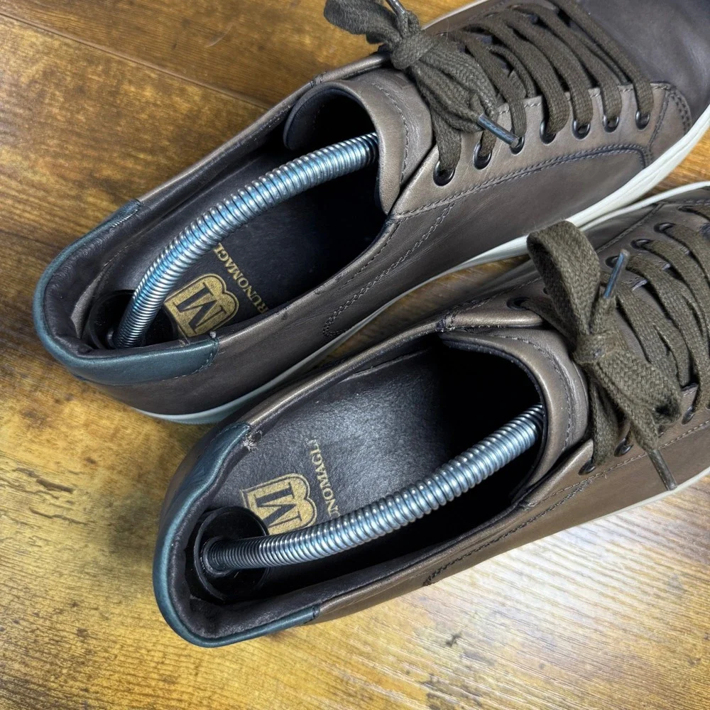 Bruno Magli Westy BM800114 Dark Brown Leather Fashion Sneaker Mens 10.5